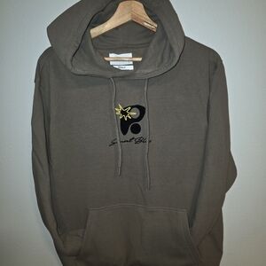 Men's Olive Green Pullover Hoodie with Embroidered Logo